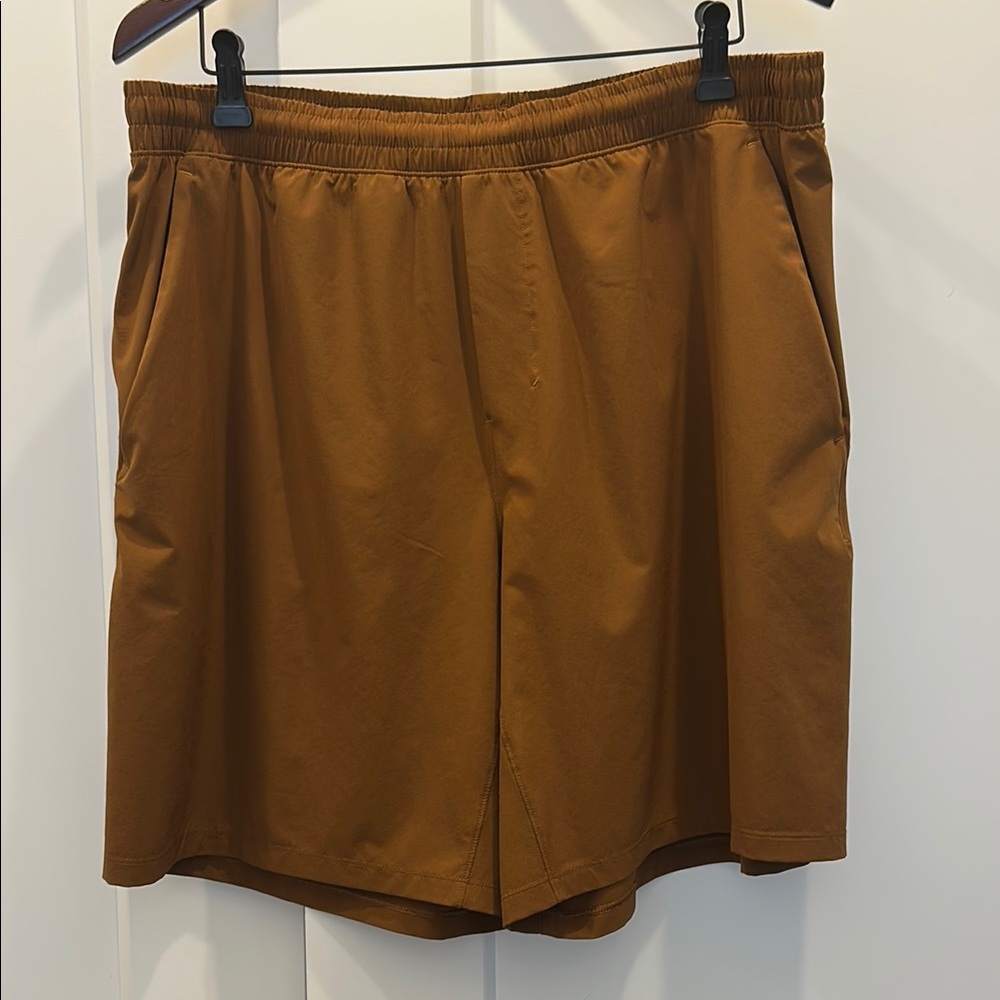 Lululemon Athletica Brown Athletic Shorts with Elastic Waistband